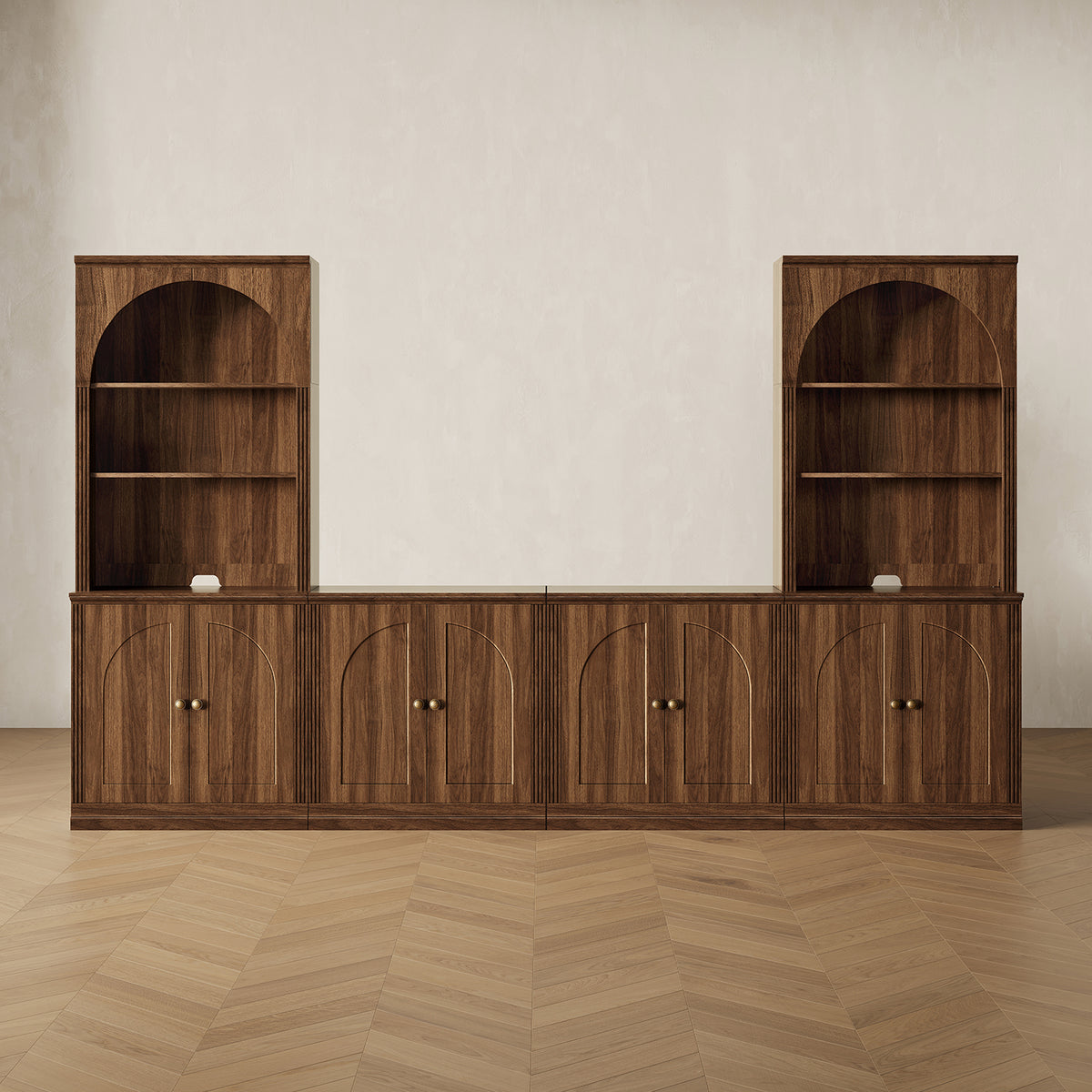 MONOS 4-Piece Cabinet Set 28 – Flat-Top Door + Door Base