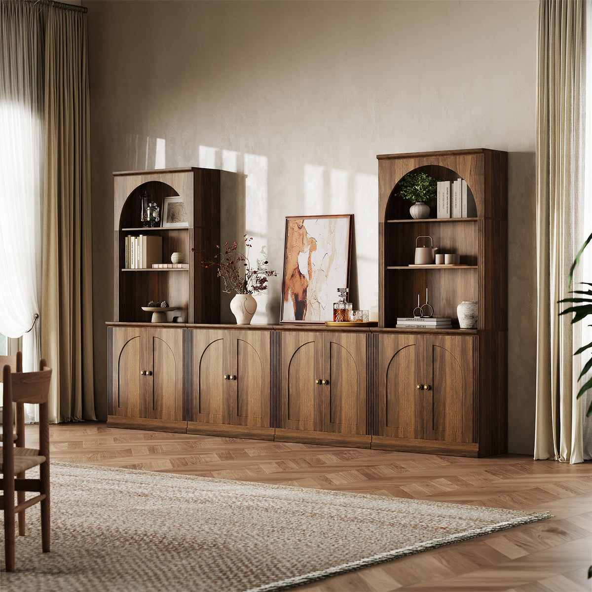 MONOS 4-Piece Cabinet Set 28 – Flat-Top Door + Door Base