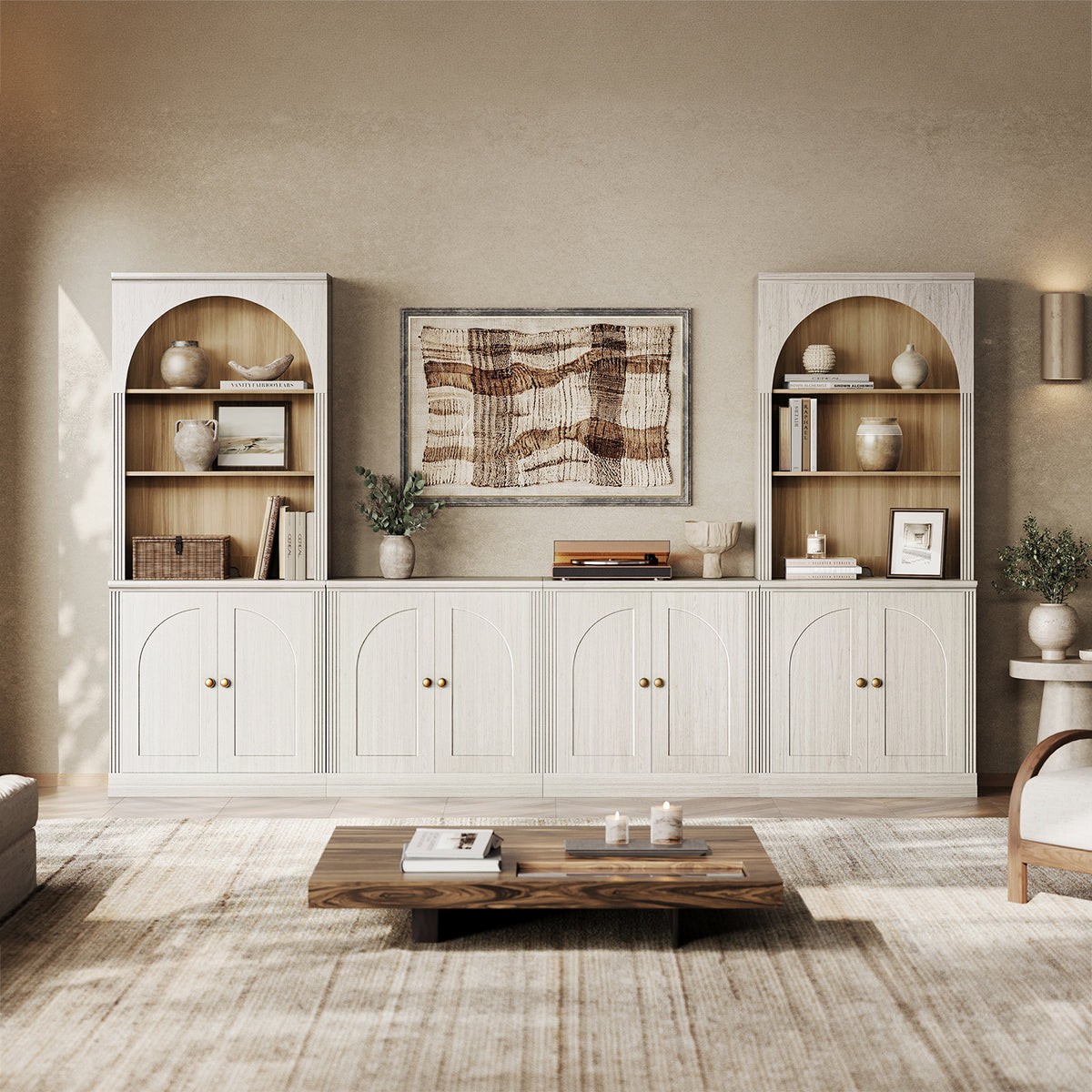 MONOS 4-Piece Cabinet Set 28 – Flat-Top Door + Door Base