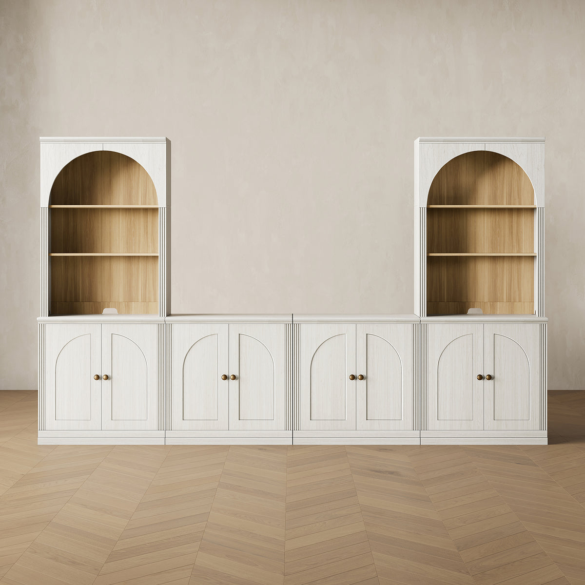 MONOS 4-Piece Cabinet Set 28 – Flat-Top Door + Door Base