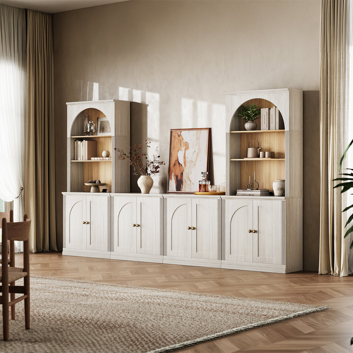 MONOS 4-Piece Cabinet Set 28 – Flat-Top Door + Door Base