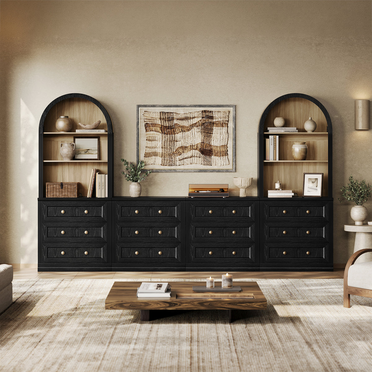 MONOS 4-Piece Cabinet Set 29 – Arched Drawer + Drawer Base