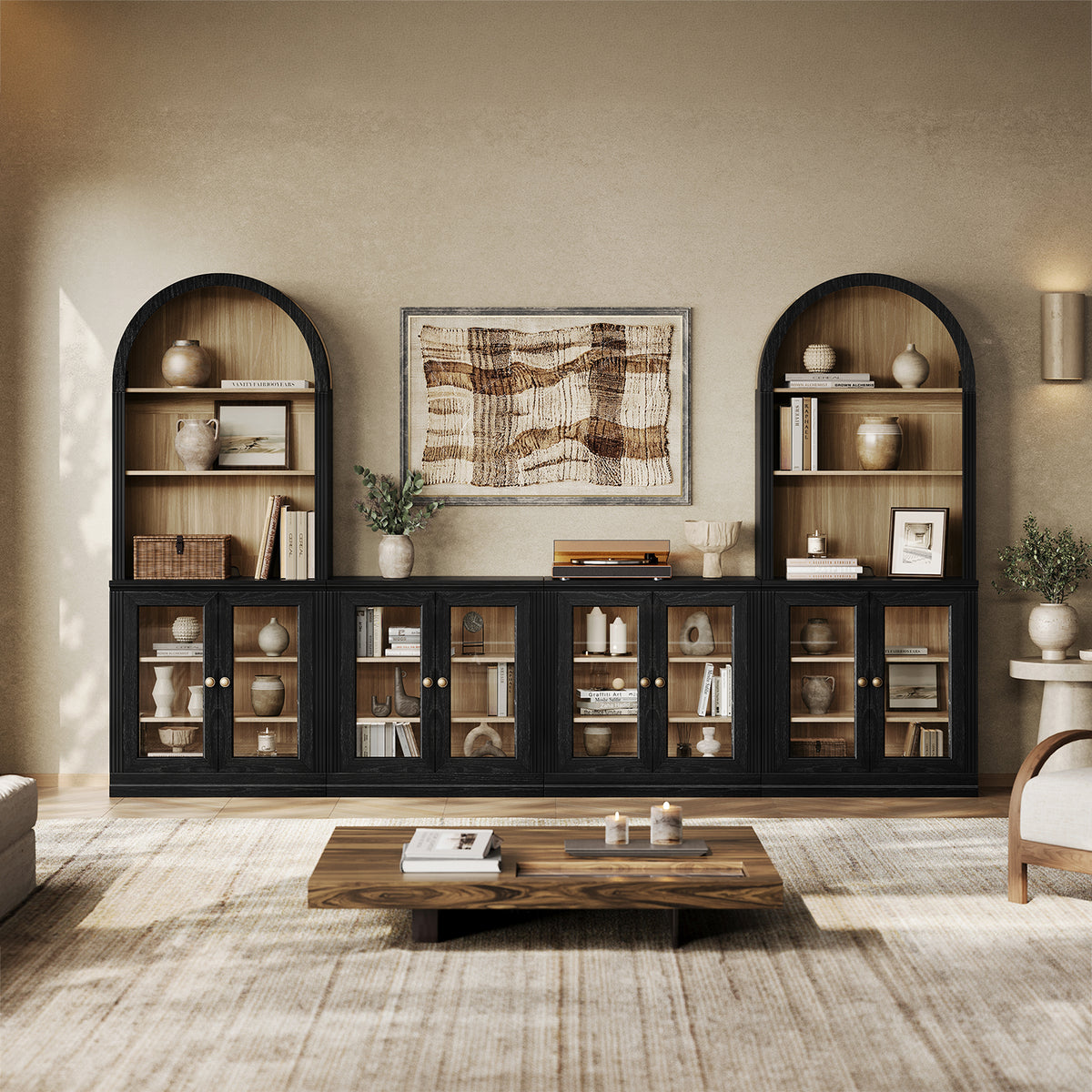 MONOS 4-Piece Cabinet Set 32 – Arched Door + Drawer Base