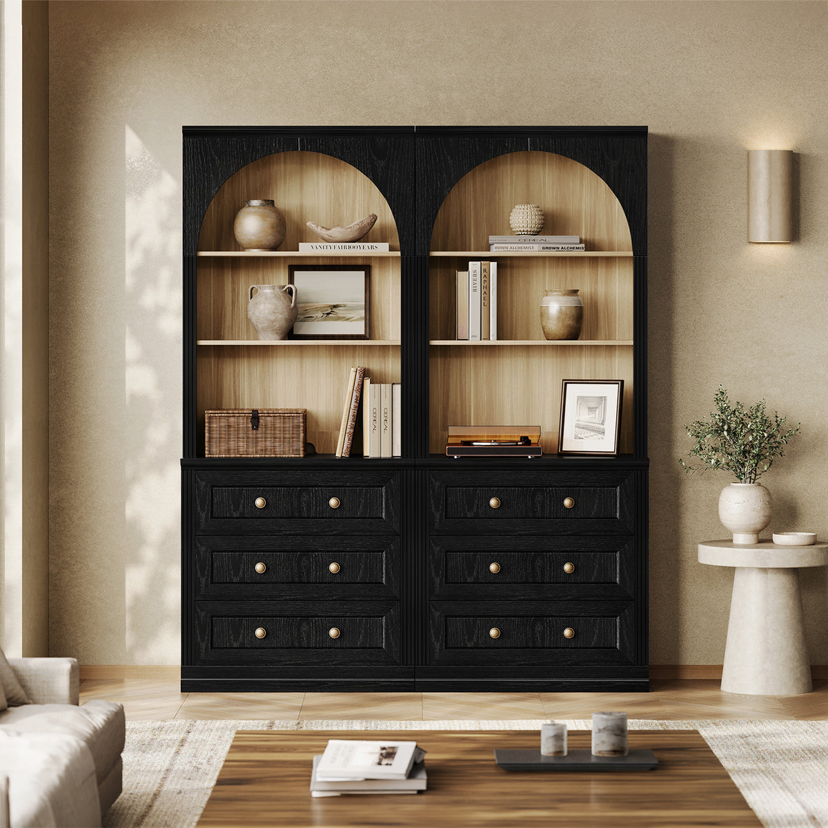 MONOS 2-Piece Flat-Top Tall Cabinet Set 20 – Drawer