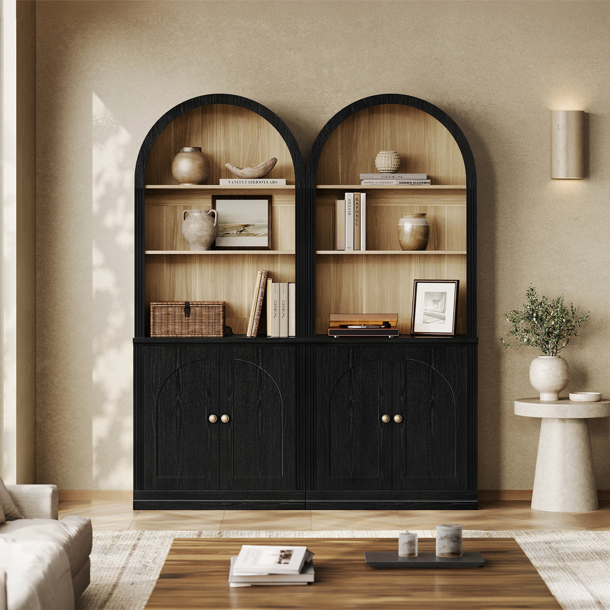 MONOS 2-Piece Arched Tall Cabinet Set 25 – Door