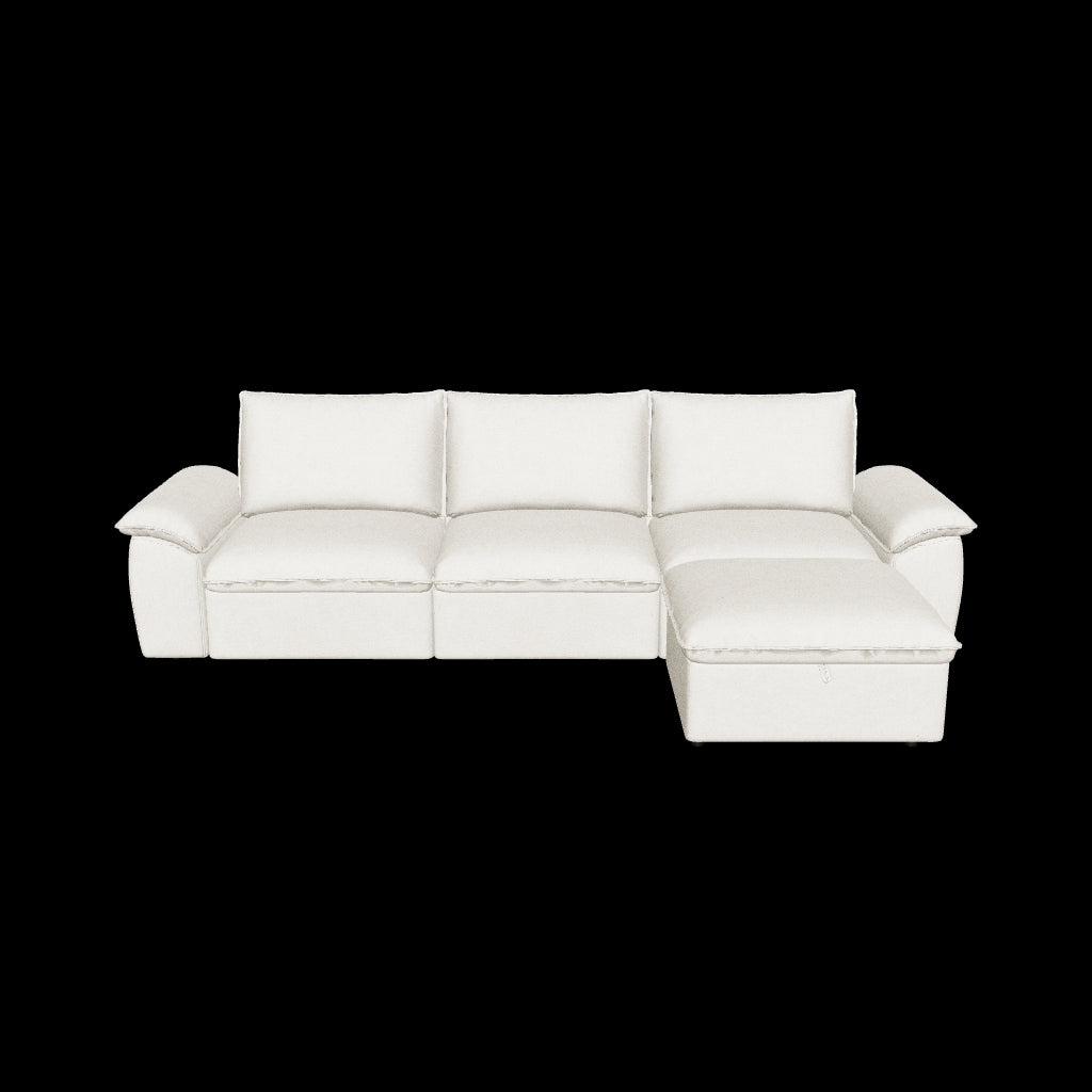 SOMA Origins II 4 Seat L-shaped Nap Armrests Ottoman Forest Green Sofa 3D model